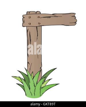 Holzschild Stock Vektor