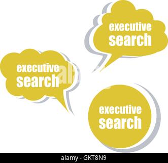 Executive-Search. Satz von Aufklebern, Etiketten, Tags. Business Banner, Vorlage für Infografiken Stock Vektor