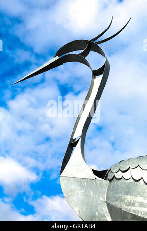 Metall zeitgenössische Kunst Skulptur Norfolk Broads England Großbritannien Stockfoto