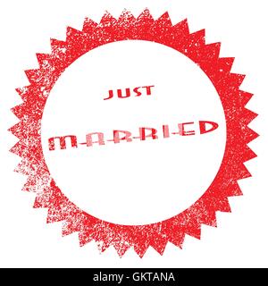 Just Married Tinte Stempel Stock Vektor