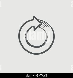 Kreisförmigen Pfeil Skizze Stock Vektor