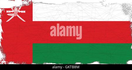 Flagge von Oman Grunge Stock Vektor