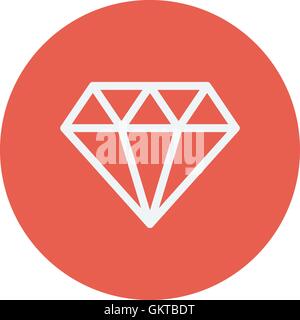 Schillernde Diamant-dünne Linie-Symbol Stock Vektor