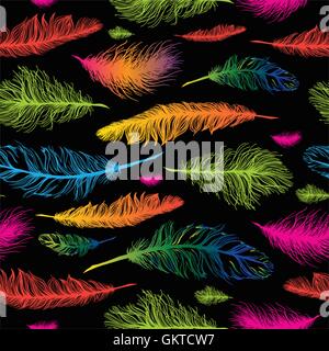 Satz von Musterdesign Vektor Federn. EPS Stock Vektor