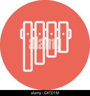 Vibraphon dünne Liniensymbol Stock Vektor