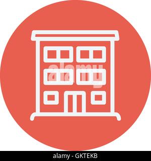 Gebäude des Krankenhauses dünne Liniensymbol Stock Vektor