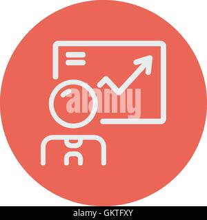 Infografik-dünne Linie-Symbol Stock Vektor