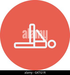 Mann im Fitness- und Exrecise dünne Liniensymbol Stock Vektor