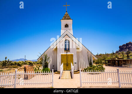 Museumsgebäude im Lost Dutchman State Park in Tonto National Forest auf dem Apache Trail in Arizona, USA Stockfoto