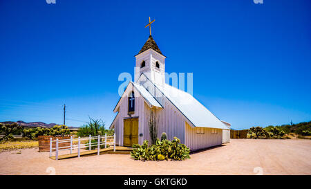 Museumsgebäude im Lost Dutchman State Park in Tonto National Forest auf dem Apache Trail in Arizona, USA Stockfoto