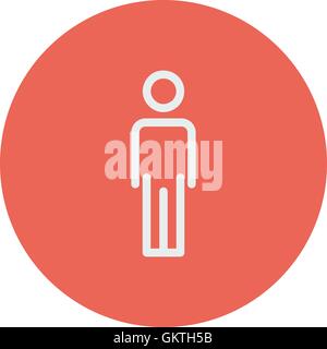 Mann stehend dünne Liniensymbol Stock Vektor