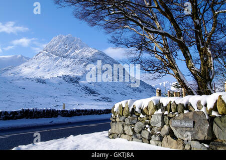 Tryfan Berg im Winter Stockfoto