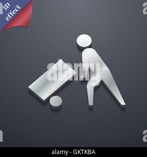 Loader Symbol Symbol. 3D-Stil. Trendiges, modernes Design mit Platz für Ihren Text vektor Stock Vektor