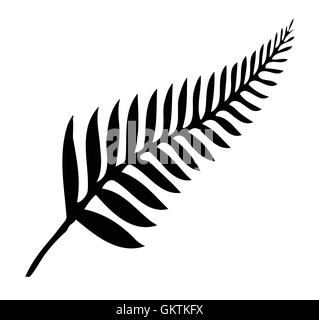 Silver Fern von Neuseeland Stock Vektor