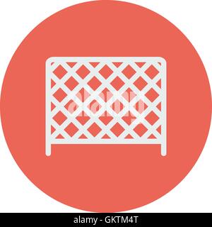 Symbol zum Eishockey Ziel netto dünne Linie Stock Vektor