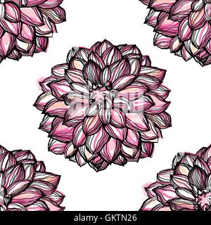 Kunst Blume nahtlose Muster auf dem Hintergrund Stock Vektor