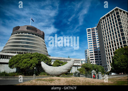 Wellington, New Zealand - 3. März 2016: der Bienenstock, Executive Wing der New Zealand Parlamentsgebäude Stockfoto