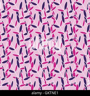 Natur nahtlose Muster der farbigen Blätter. Vektor-illustration Stock Vektor