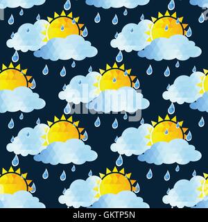 Wolken nahtlose Muster auf einem Hintergrund. Vektor-illustration Stock Vektor