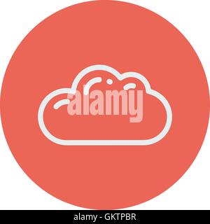 Dünne Linie Wolkensymbol Stock Vektor