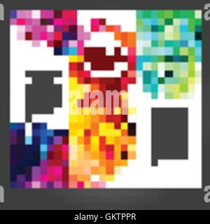 Drei Vektor Visitenkarten Vorlage mit handgemalten Aquarellpinsel Striche Hintergründe und Spritzer Stock Vektor