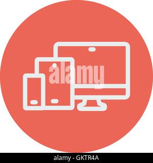 Wireless-Gadget dünne Liniensymbol Stock Vektor