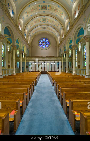 Rückseite der Kirche Schrein der Wundertätigen Medaille Philadelphia PA USA Stockfoto