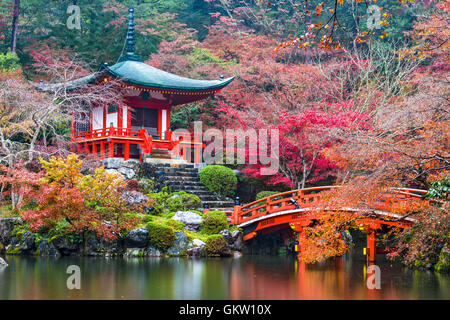 Kyoto, Japan am Daigo-Ji-Tempel im Herbst. Stockfoto