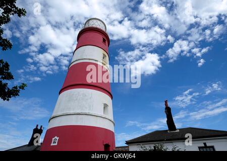 Happisburgh Leuchtturm in Norfolk Großbritanniens ist nur operative Leuchtturm unabhängig voneinander laufen. Stockfoto