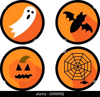Reihe von Halloween Icons Stock Vektor