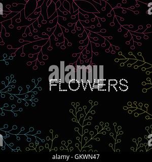 Hand gezeichneten floralen Ornamenten. Stock Vektor