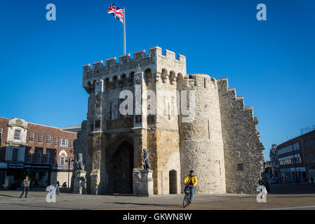 Bargate, eine Note, die ich aufgelistet, mittelalterliche Torhaus, Southampton, Hampshire, England, UK Stockfoto