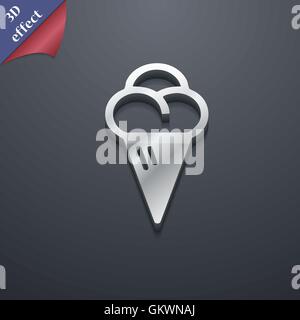 Eis-Symbol Symbol. 3D-Stil. Trendiges, modernes Design mit Platz für Ihren Text vektor Stock Vektor