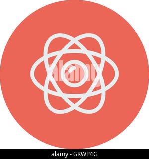 Atom-dünne Linie-Symbol Stock Vektor
