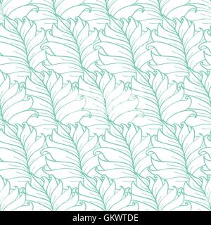 Vektor grüne tropische Blätter Texturen Seamless Pattern Stock Vektor