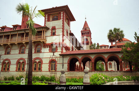 Flagler College befindet sich in St. Augustine, Florida, baut auf er Ponce de León Hotel, ursprünglich errichtet im Jahre 1888. Stockfoto