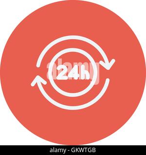 Komfort-Service-dünne Linie-Symbol Stock Vektor