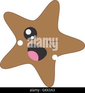 Kawaii-Lebkuchen-Cookie-Symbol Stock Vektor