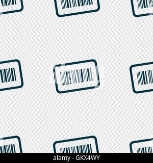 Barcode-Symbol Zeichen. Nahtlose Muster mit geometrischen Struktur. Vektor Stock Vektor