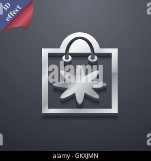 Warenkorb-Symbol Symbol. 3D-Stil. Trendiges, modernes Design mit Platz für Ihren Text vektor Stock Vektor