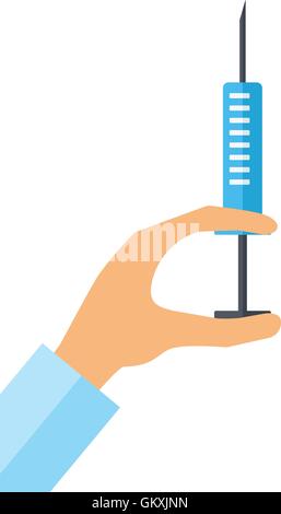 Injektionsspritzen in Arzt-hand Stock Vektor