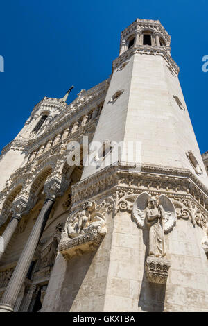 Lyon 5e Arr. Basilika Notre-Dame de Fourvière. Rhône-Alpes. Frankreich Stockfoto