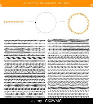 Dekorative Bürsten für jedes design Stock Vektor