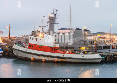 Veteran Schlepper "Magni" (1955), in Island, Maritime Museum aufbewahrt. Erste Stahlschiff in Island gebaut. Stockfoto