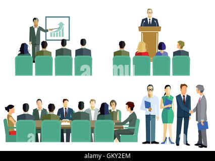 Treffen und Training Stock Vektor