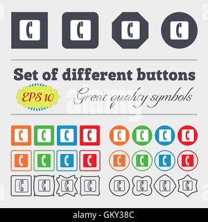 Hörer-Symbol Zeichen. Große Reihe von bunten, vielfältigen und qualitativ hochwertigen Tasten. Vektor Stock Vektor