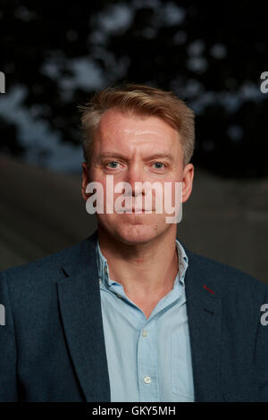 Edinburgh, UK. 23. August 2016. Edinburgh International Book Festival 9. Tag. Edinburgh International Book Festival findet statt in Charlotte Square Gardens. Edinburgh. Abgebildete Anthony Cartwright. Bildnachweis: Pako Mera/Alamy Live-Nachrichten Stockfoto