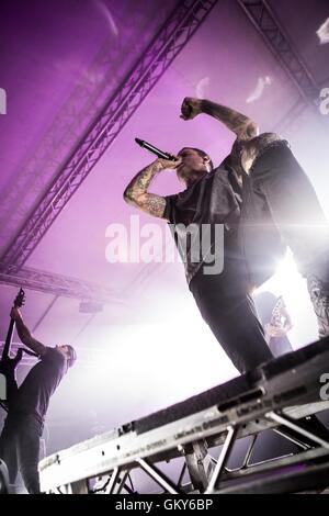 Segrate, Mailand 23. August 2016 Parkway Drive Höchstleistungen live Circolo Magnolia Credit: Roberto Finizio / Alamy Live News Stockfoto