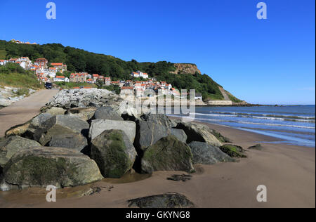 Küstenschutzes Runswick Bay, Dorf an der Küste Stockfoto