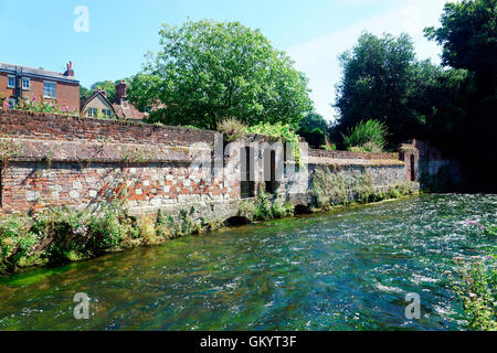 DER FLUSS ITCHEN WINCHESTER, Stockfoto